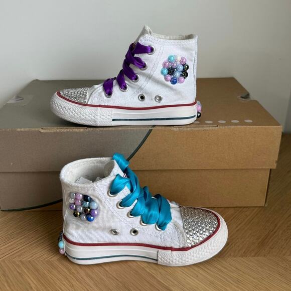 Converse Chuck Taylor Custom Toddler Sneakers - SZ 9 C - Picture 8 of 12